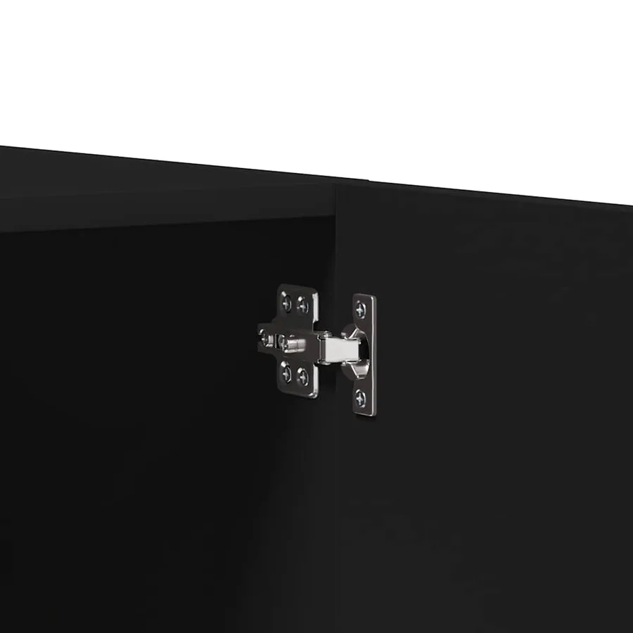 Garde-robe Noir 80x52x180 cm Aggloméré - 7
