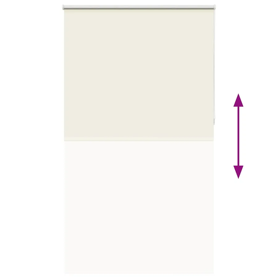 Store enrouleur occultant blanc cassé 120x210 cm largeur tissu - 9
