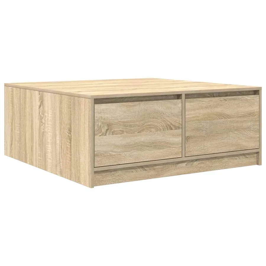 Table basse avec tiroirs chêne sonoma 100x100x40 cm - 2