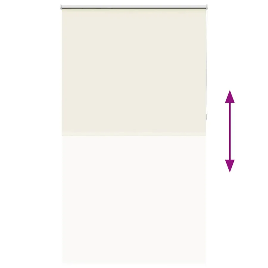Store enrouleur occultant blanc cassé 125x230 cm largeur tissu - 5