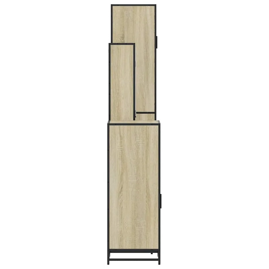 Ensemble de meubles de salle de bain 4 pcs chêne sonoma - 7