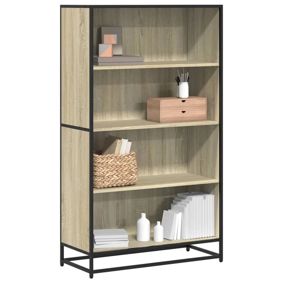 Bibliothèque chêne sonoma 80,5x35x139 cm bois d'ingénierie