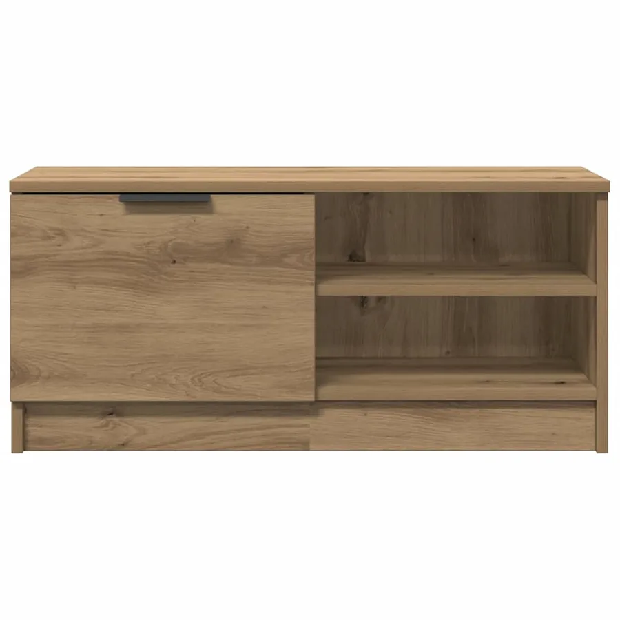 Meuble TV chêne artisanal 80x35x36,5 cm bois d'ingénierie - 5