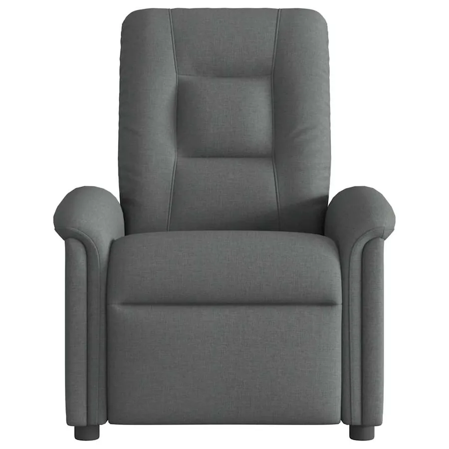 Fauteuil inclinable de massage en tissu gris foncé - 3