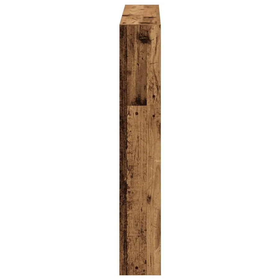 Armoire tête de lit avec LED vieux bois 100x17x102 cm - 8