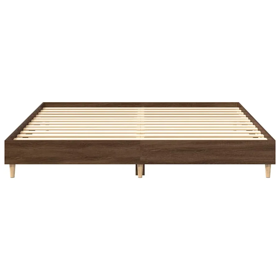 Cadre de lit sans matelas chêne marron 200x200 cm - 5