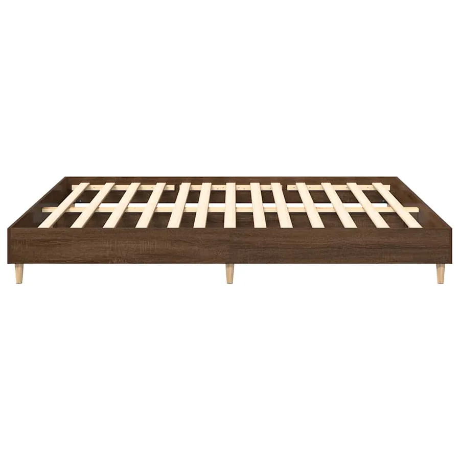 Cadre de lit sans matelas chêne marron 200x200 cm - 6