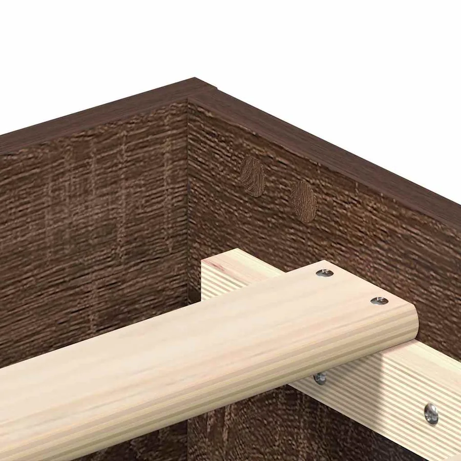 Cadre de lit sans matelas chêne marron 200x200 cm - 8