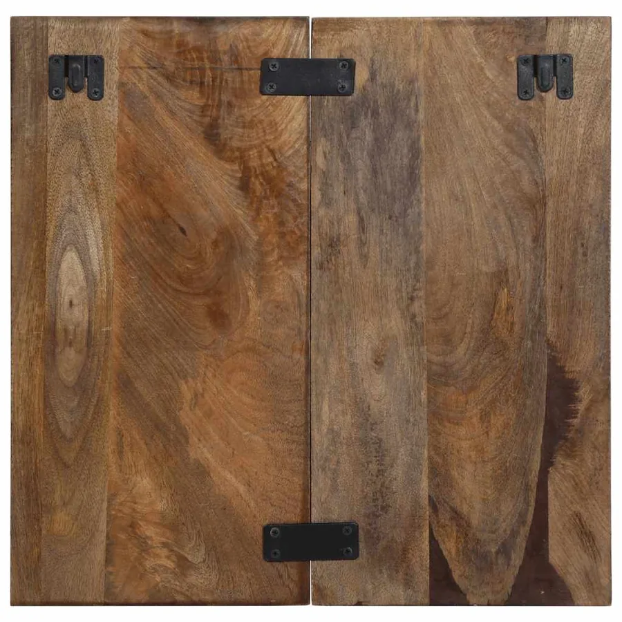 Table de chevet multicolore 50x27x50 cm bois de récupération - 4