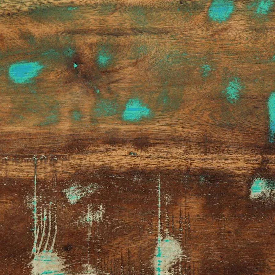 Table de chevet multicolore 50x27x50 cm bois de récupération - 9