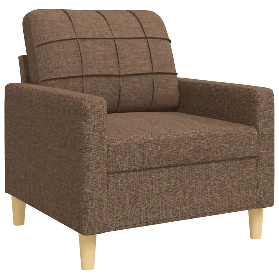 Ensemble de canapés 3 pcs marron tissu - 4