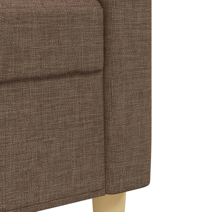 Ensemble de canapés 3 pcs marron tissu - 7