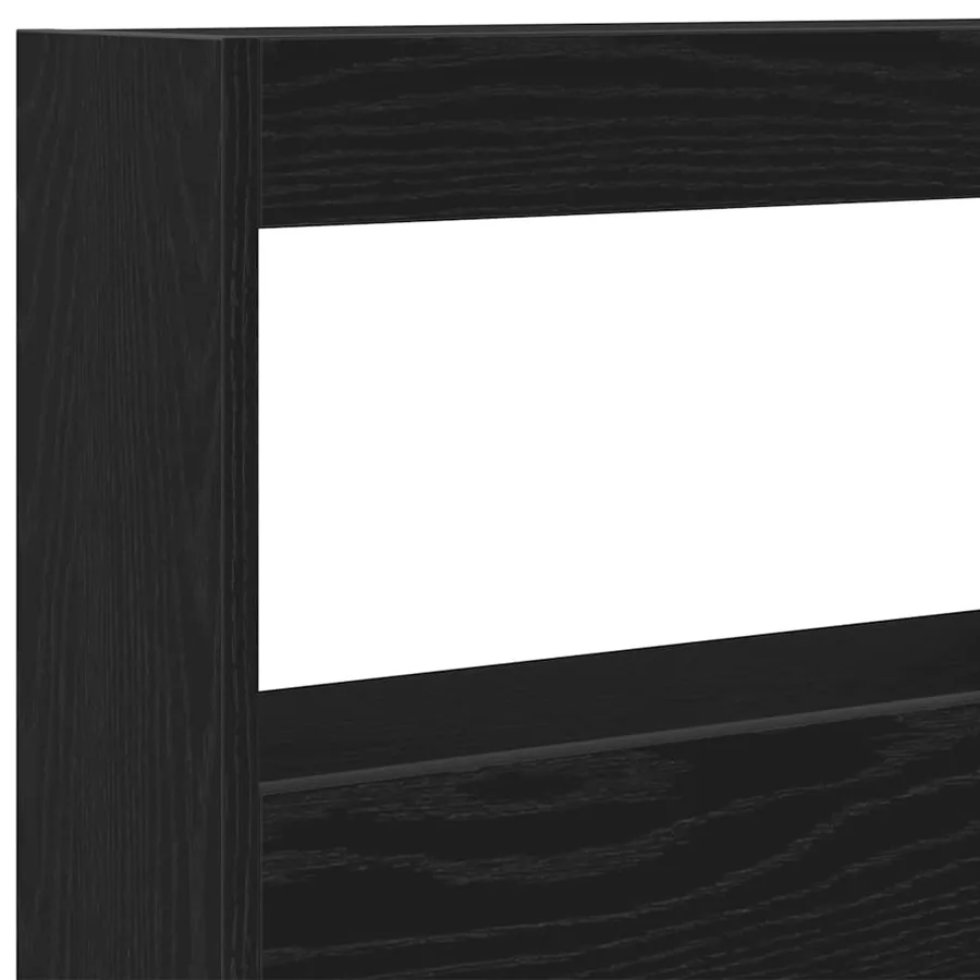 Armoire tête de lit avec LED chêne noir 100x17x102 cm - 10