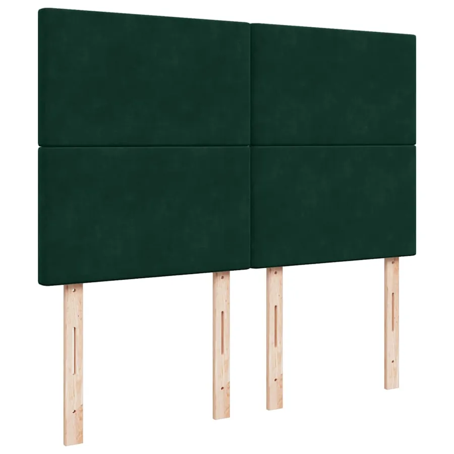 Cadre de lit ottoman avec matelas vert foncé 140x190 cm velours - 13
