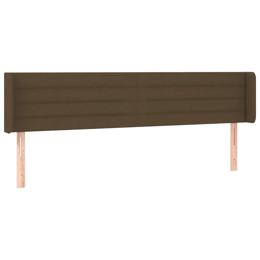 Tête de lit à LED Marron foncé 183x16x78/88 cm Tissu - 3