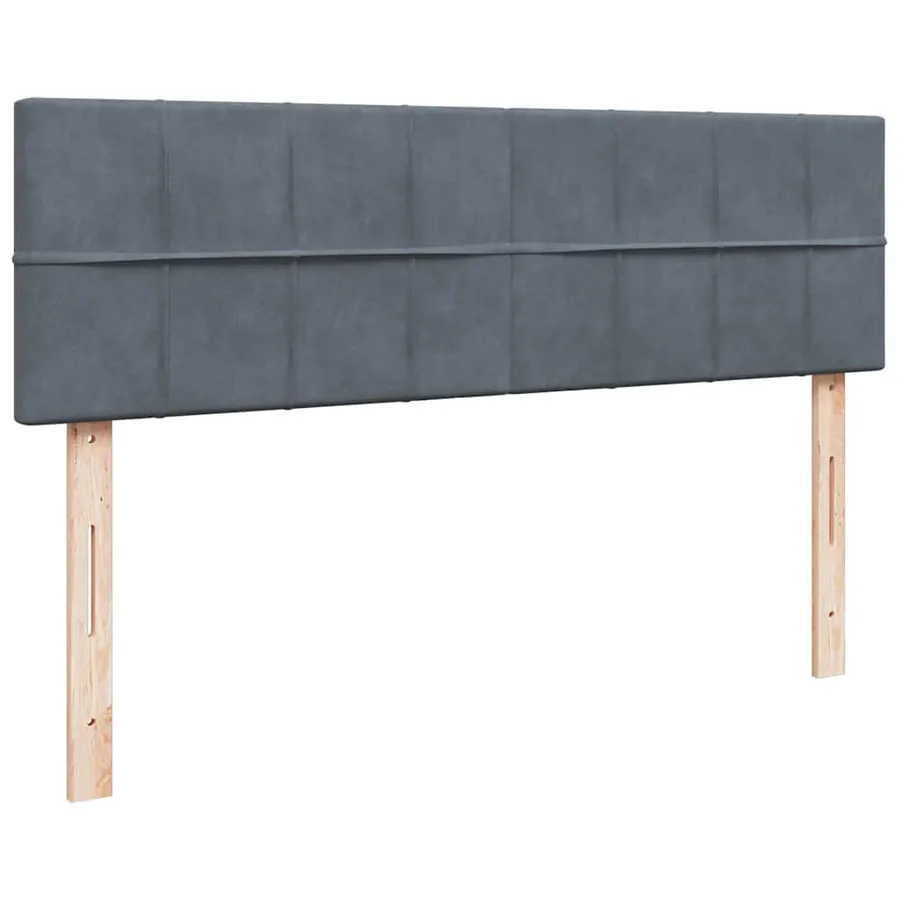 Cadre de lit ottoman avec matelas gris foncé 140x190 cm velours - 8
