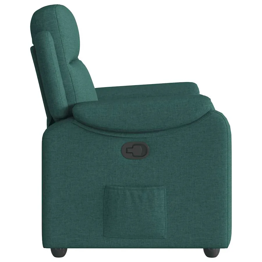 Fauteuil inclinable Vert foncé Tissu - 4
