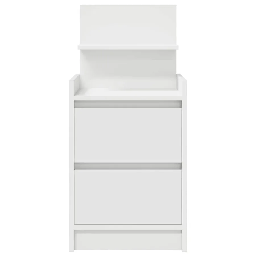 Tables de chevet avec 2 tiroirs 2 pcs blanc 38x34x80 cm - 7