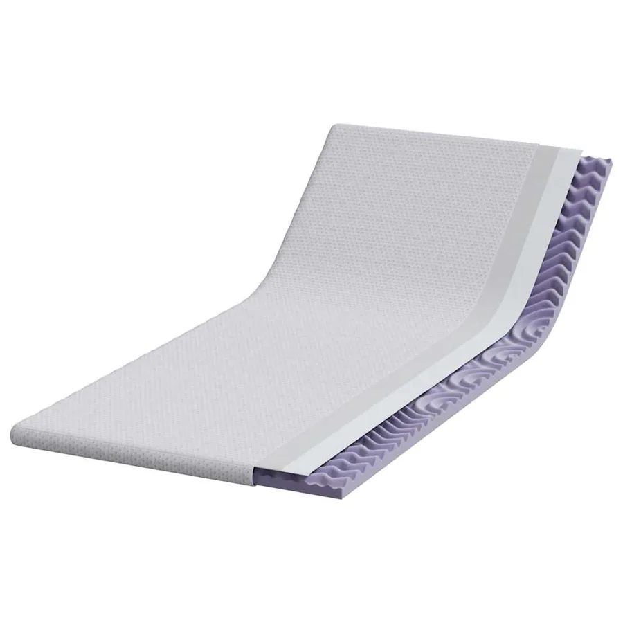 Surmatelas Blanc 90 x 200 cm Tissu Jacquard - 3