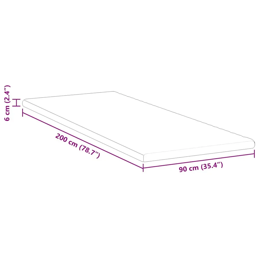Surmatelas Blanc 90 x 200 cm Tissu Jacquard - 11