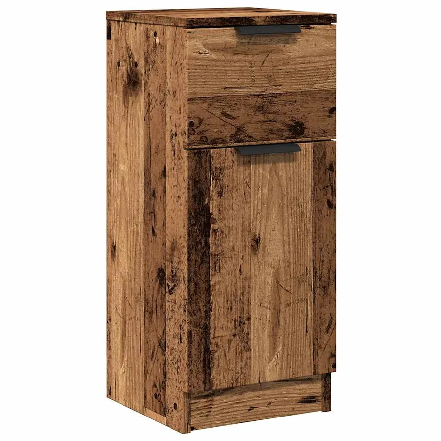 Buffet vieux bois 30x30x70 cm bois d'ingénierie - 2