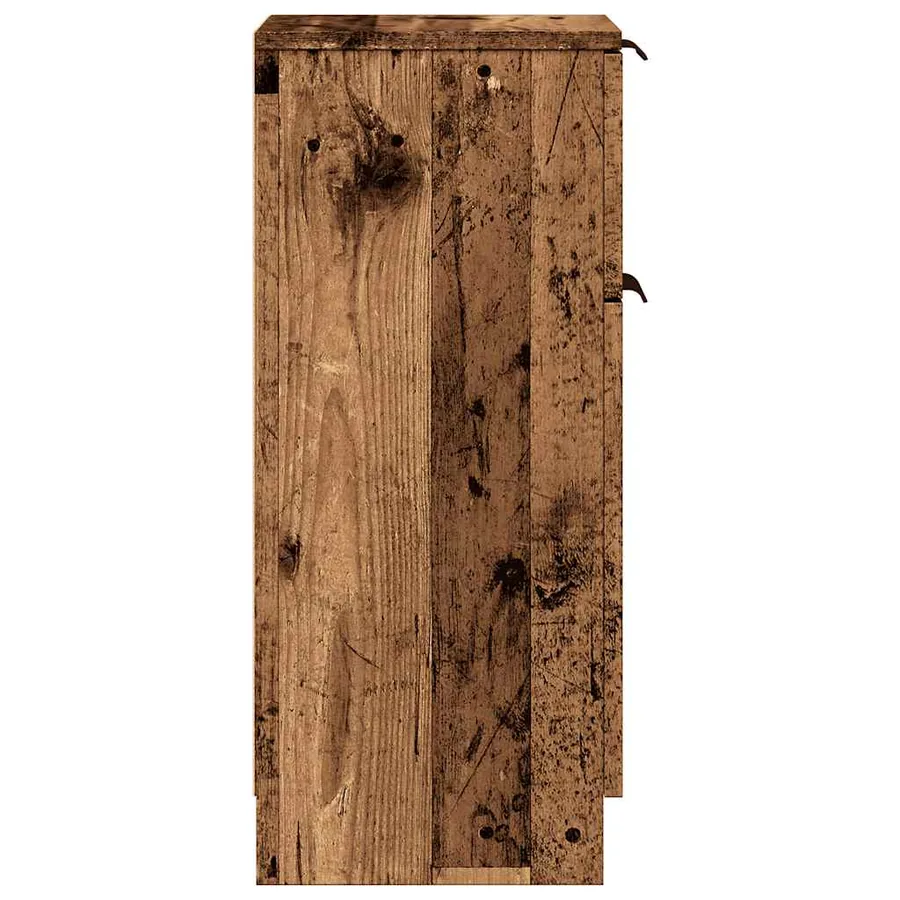 Buffet vieux bois 30x30x70 cm bois d'ingénierie - 6