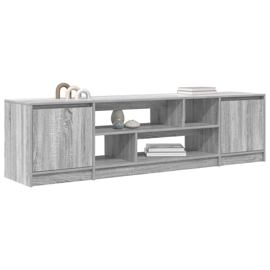 Meuble TV sonoma gris 188,5x41x50 cm bois d'ingénierie - 4