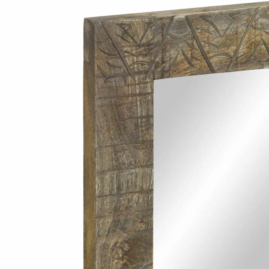 Miroir de salle de bain 50x2,5x70 cm bois de manguier massif - 4