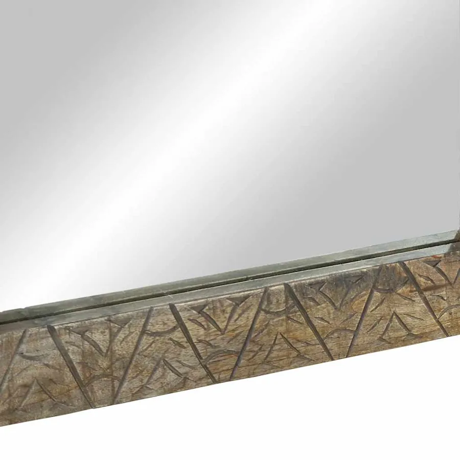 Miroir de salle de bain 50x2,5x70 cm bois de manguier massif - 5