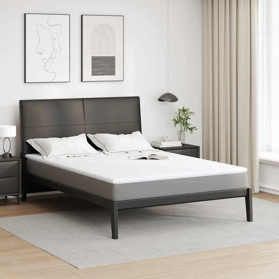 Surmatelas en mousse à mémoire 140 x 190 cm Thick Doux Blanc