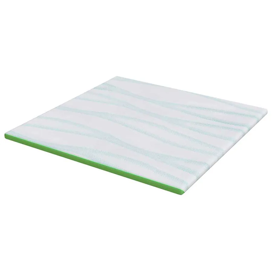 Surmatelas Blanc et vert 200 x 200 cm Tissu Jacquard - 5