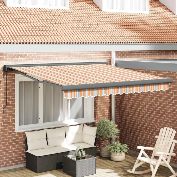 Auvent rétractable Multicolore 300 x 250 x 165 cm