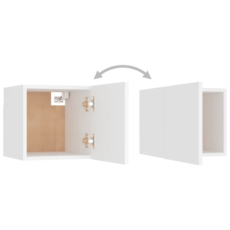 Ensemble de meubles TV 8 pcs Blanc Bois d'ingénierie - 11