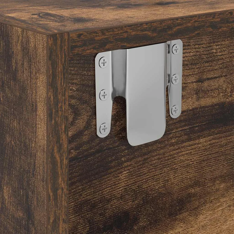 Meubles TV 2 pcs chêne fumé 60x31x25,5 cm bois d'ingénierie - 8