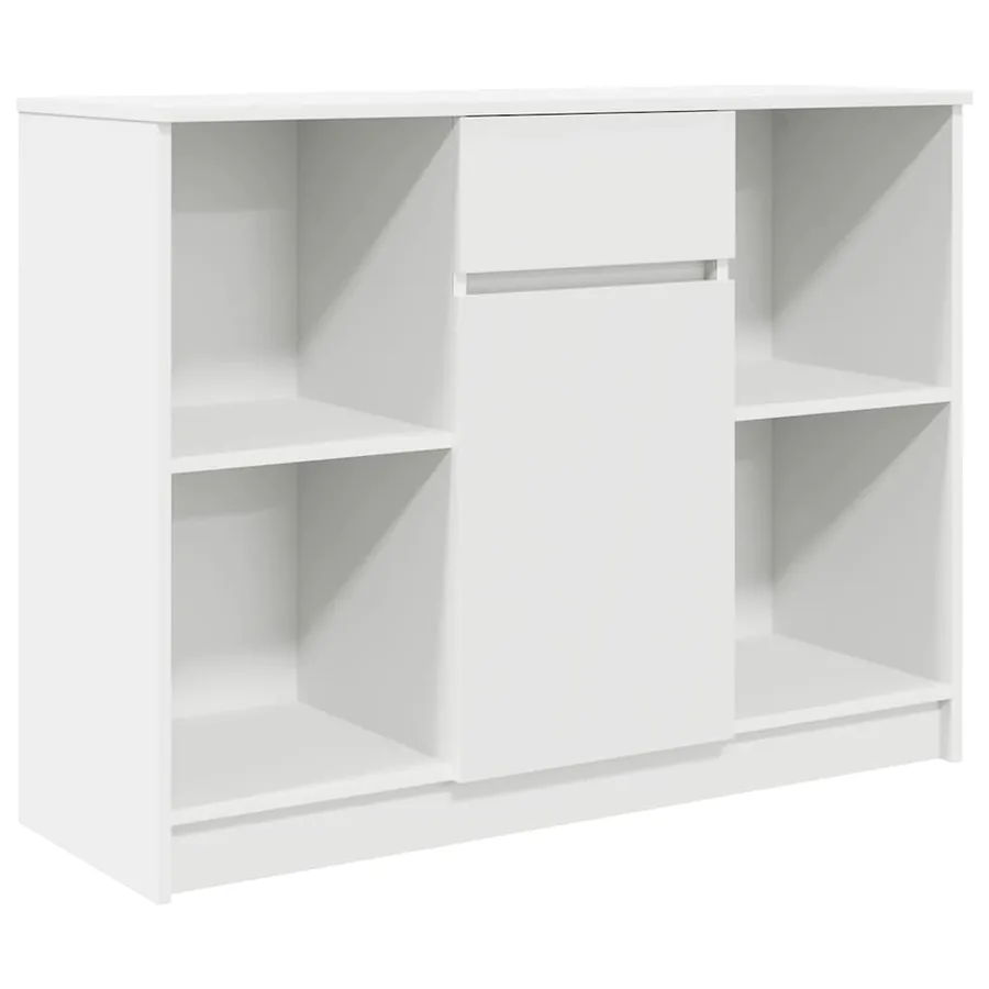 Buffet avec tiroir blanc 101x35x76 cm bois d'ingénierie - 2