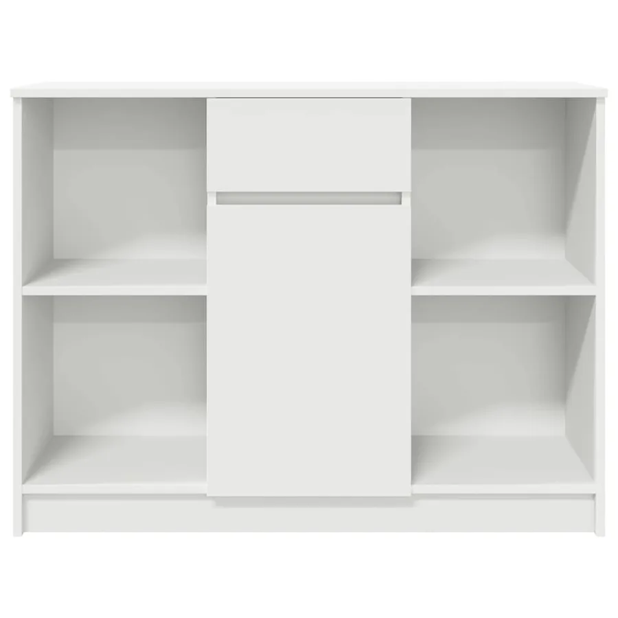 Buffet avec tiroir blanc 101x35x76 cm bois d'ingénierie - 6