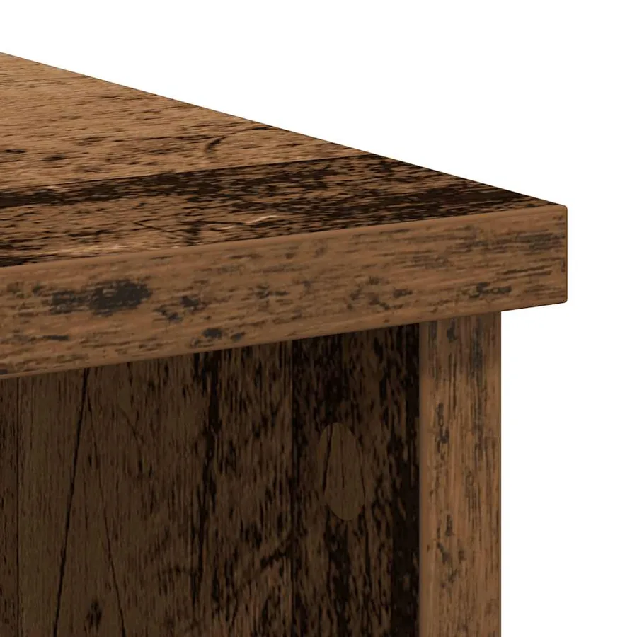 Buffet avec tiroir vieux bois 101x35x76 cm bois d'ingénierie - 10