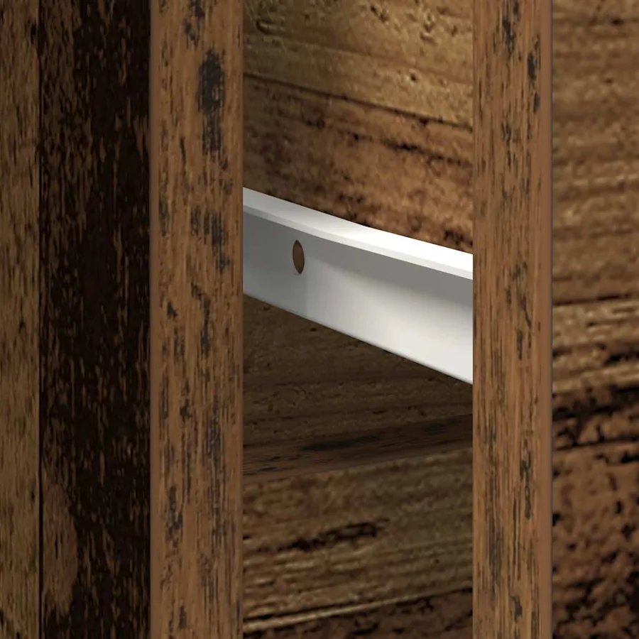 Buffet avec tiroir vieux bois 101x35x76 cm bois d'ingénierie - 12
