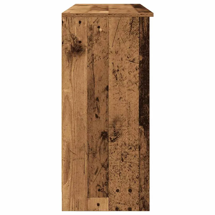 Buffet avec tiroir vieux bois 101x35x76 cm bois d'ingénierie - 7