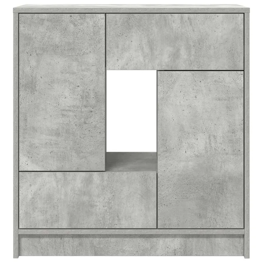 Buffet avec tiroirs et portes gris béton 70,5x34x74,5 cm - 6