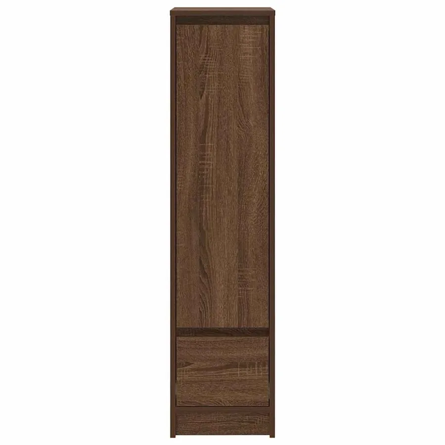 Buffet haut chêne marron 29,5x34x119,5 cm bois d'ingénierie - 6