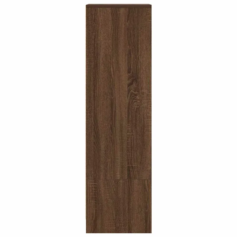 Buffet haut chêne marron 29,5x34x119,5 cm bois d'ingénierie - 7
