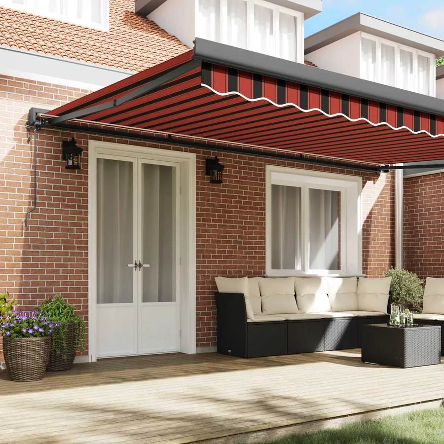 Auvent rétractable Orange et marron 500 x 300 x 165 cm - 3