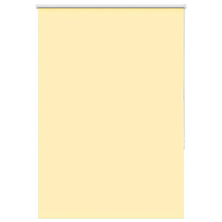 Store enrouleur occultant jaune largeur du tissu 110,7 cm