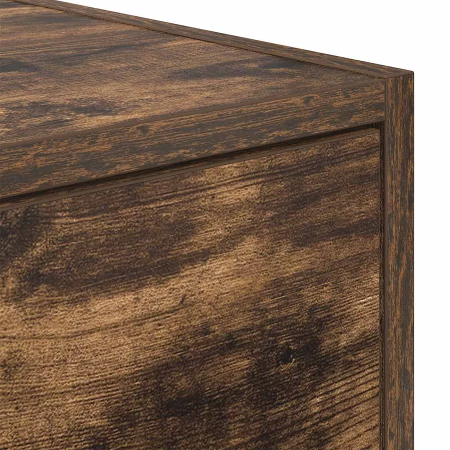 Meuble TV chêne fumé 60x31x25,5 cm bois d'ingénierie - 10