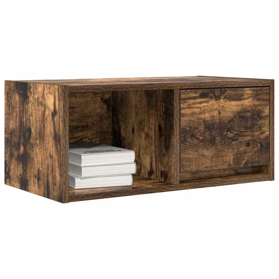 Meuble TV chêne fumé 60x31x25,5 cm bois d'ingénierie - 4