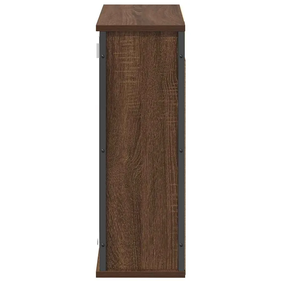 Armoire murale de salle de bain miroir chêne marron 60x21x60 cm - 6