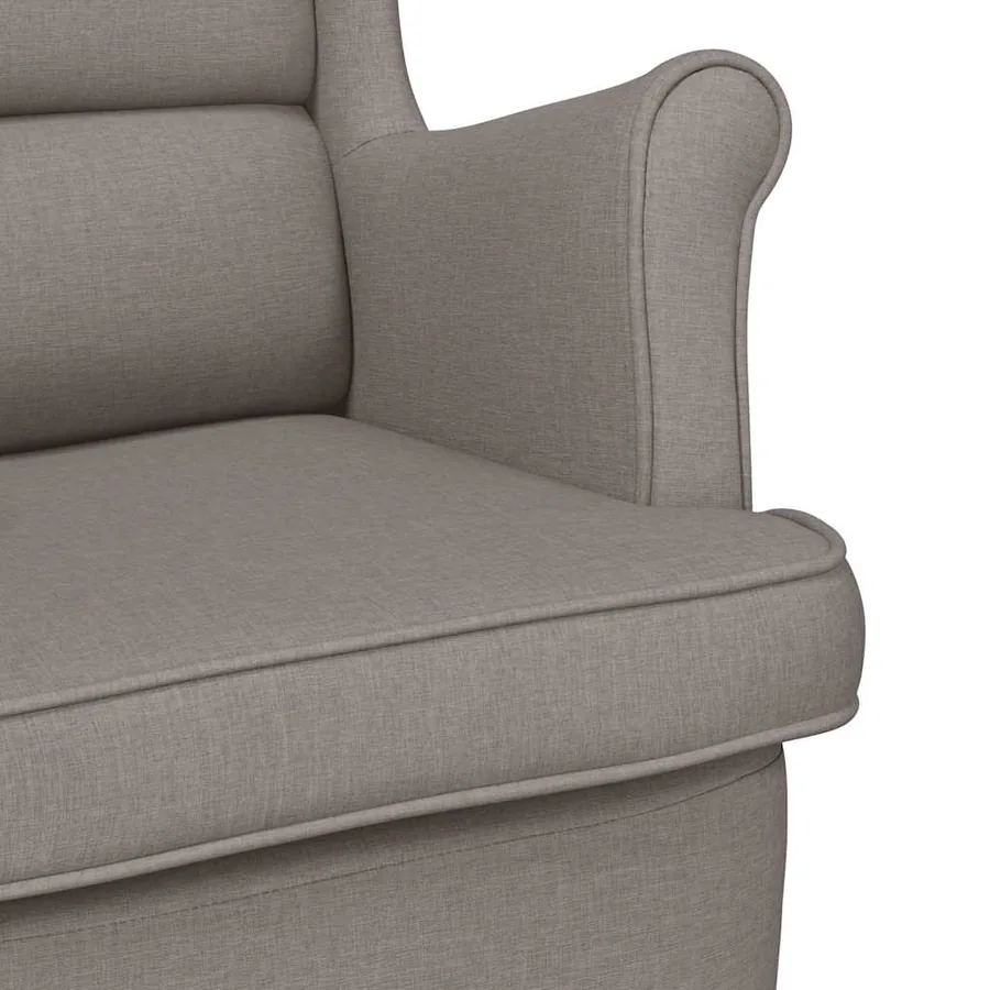 Fauteuil taupe 74x84x100 cm tissu - 7