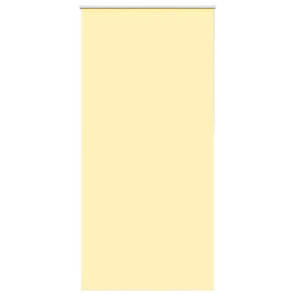 Store enrouleur occultant jaune largeur du tissu 110,7 cm