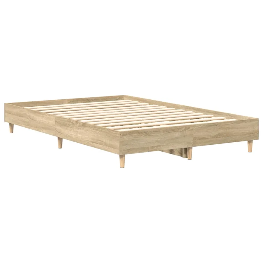 Cadre de lit sans matelas chêne sonoma 140x190 cm - 4